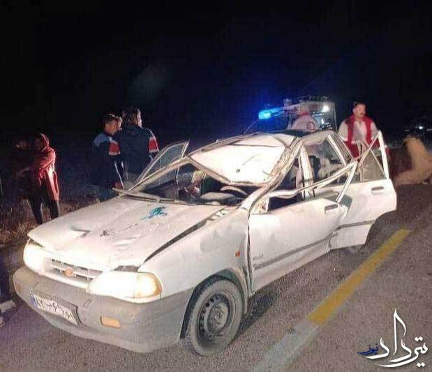 برخورد پراید با شتر در گنبدکاووس